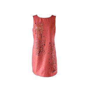Alexia Admor New York White Label - Pink/Coral & Gold Cocktail Party Dress M